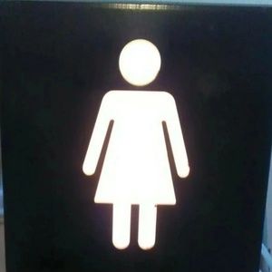 Bathroom Sign Light Decor